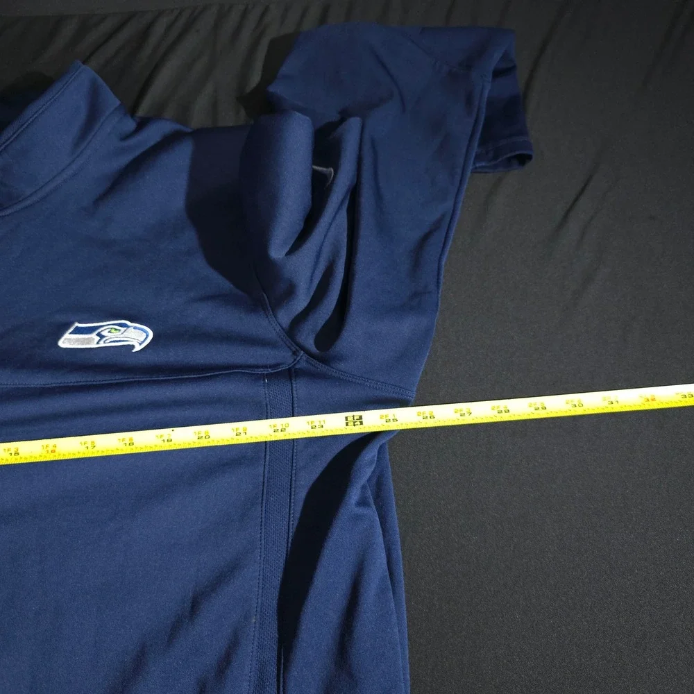 Nike Seattle Seahawks Pullover Mens XL Navy Therma-FIT Quarter Zip Fleece 686085